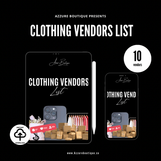 Clothing Vendors List