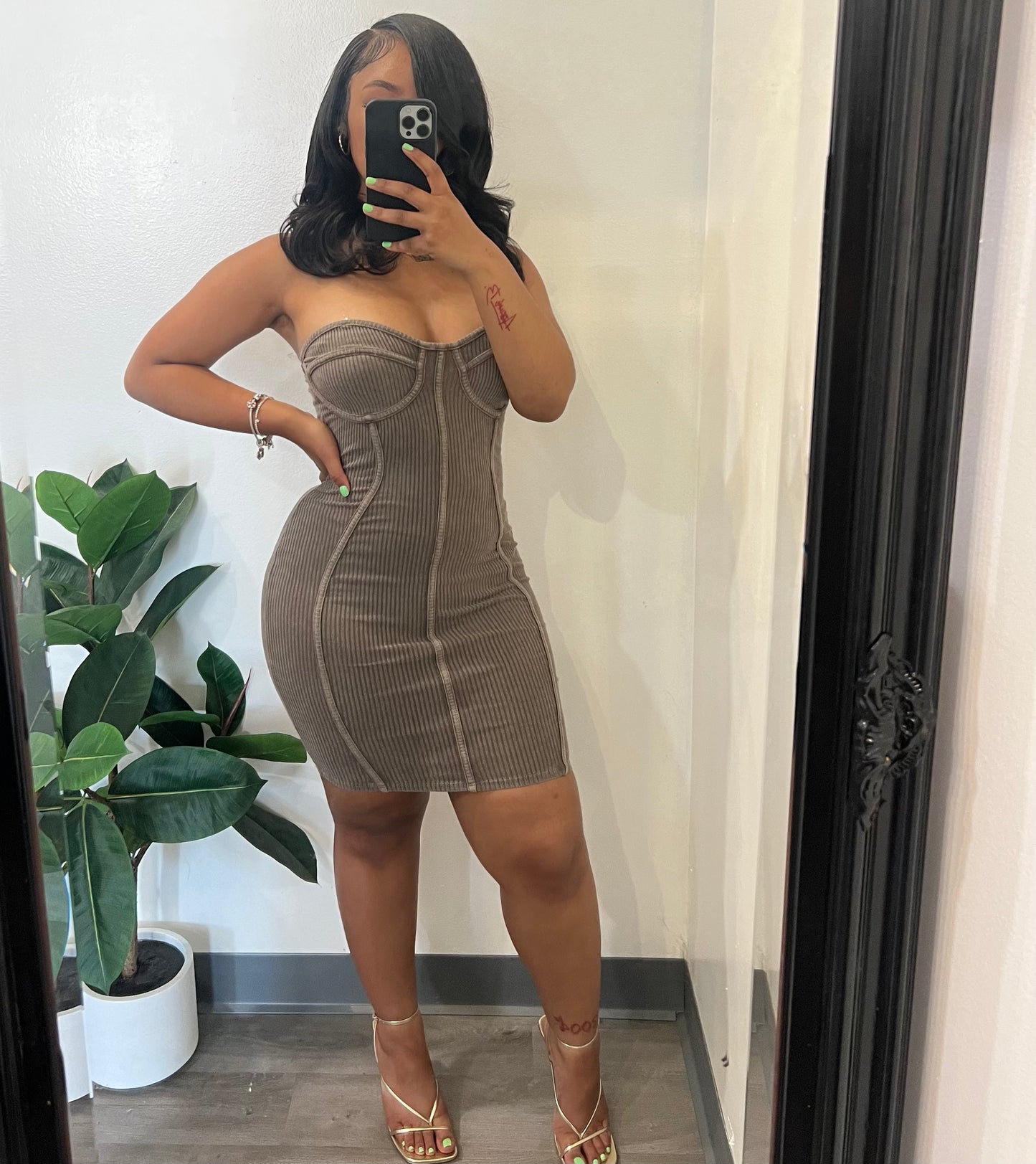 Brianna Ribbed Dress