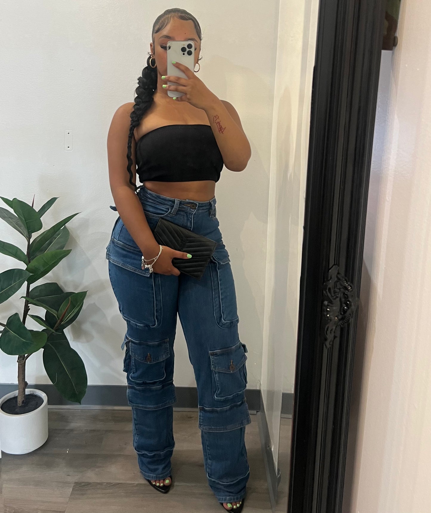 Carla Denim Cargos