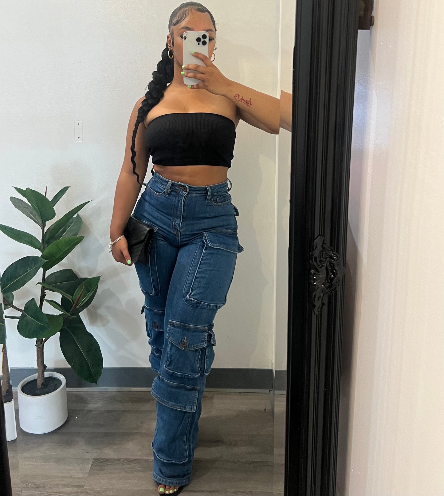 Carla Denim Cargos