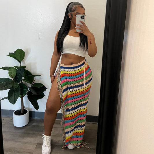 Painted Knitted Skirt